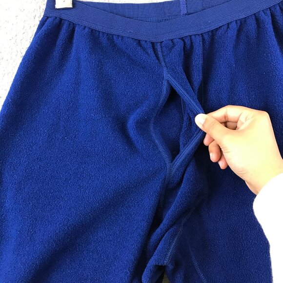 Vintage Patagonia Synchilla Mens Blue Fleece base layer pant L - Picture 4 of 10